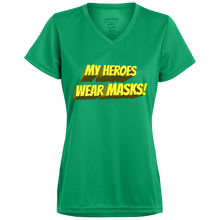 My Heroes Wear Masks - Ladies' Wicking T-Shirt