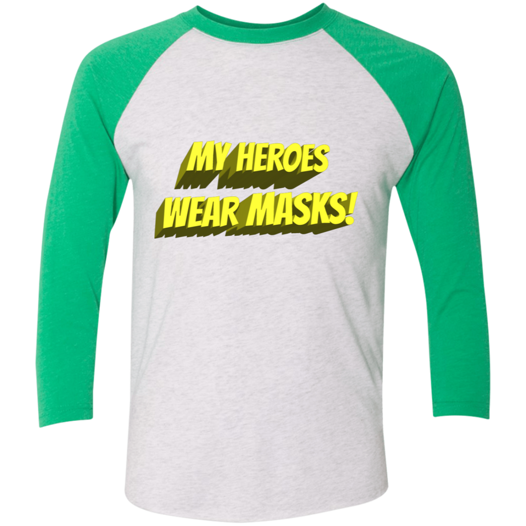 My Heroes Wear Masks - Baseball T-Shirt